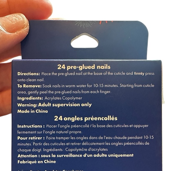 Claire’s Patriotic Red White and Blue Press on Nails - Picture 5 of 6